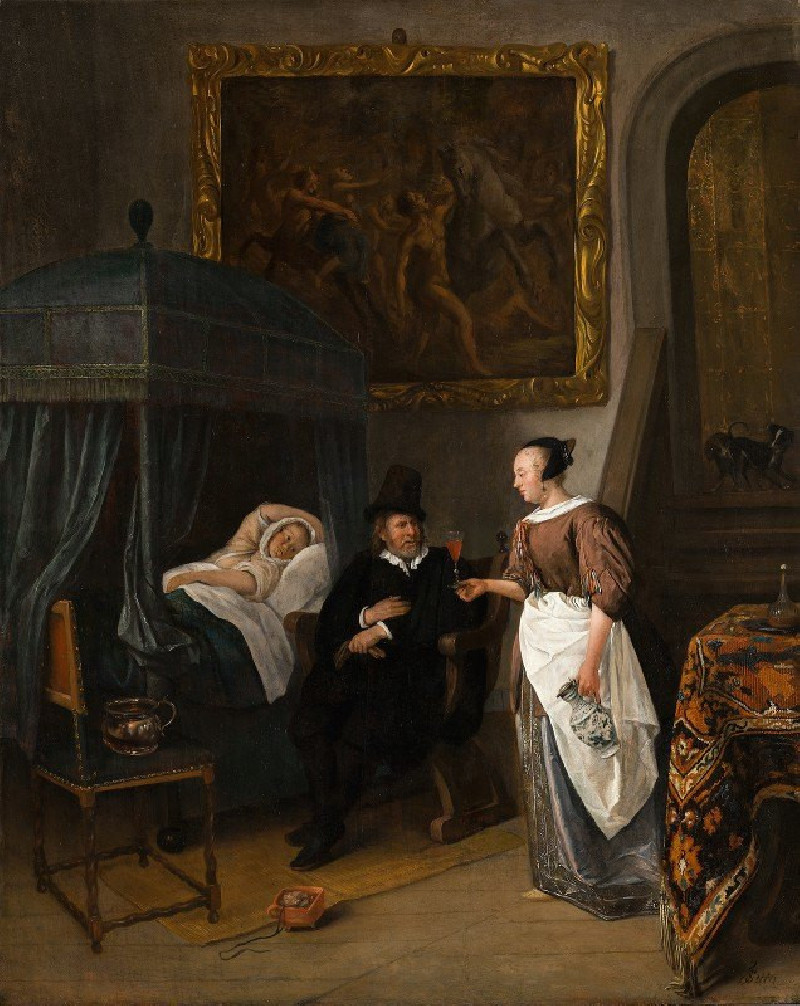 The Doctor’s Visit (c. 1665 - 1668) reproduction of painting by Jan Steen. ALL GICLEE PRINTS