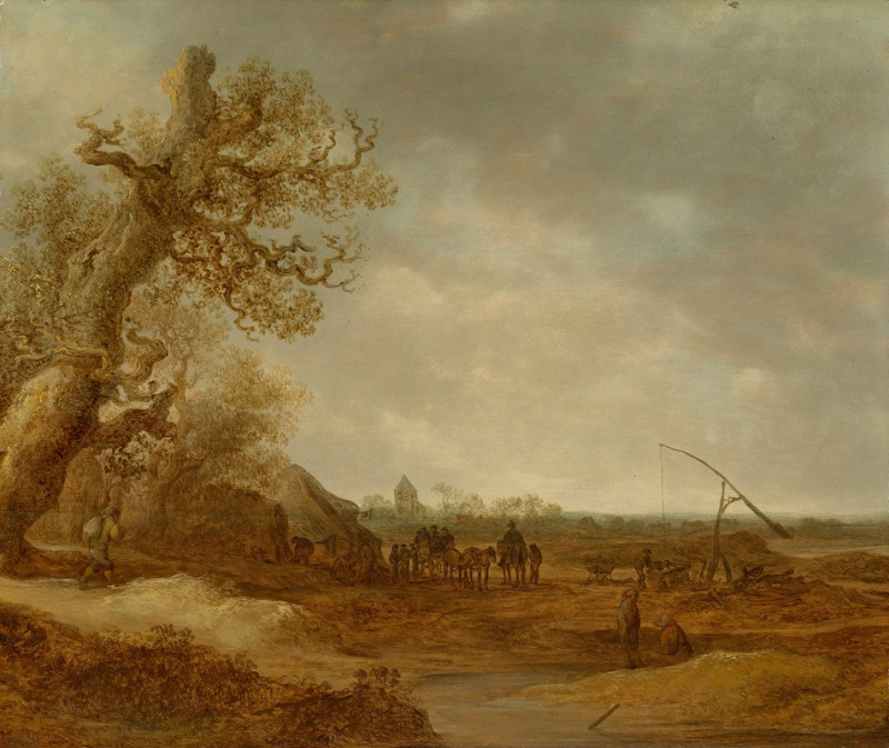 A dune landscape with figures (1641) reproduction of painting by Jan van Goyen. ALL GICLEE PRINTS