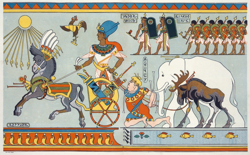 The tariff triumph of pharaoh Wilson (1913) reproduction of painting by Udo Keppler. ALL GICLEE PRINTS