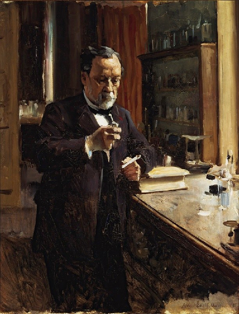 Study for the Portrait of Louis Pasteur (1885) reproduction of painting by Albert Edelfelt. ALL GICLEE PRINTS