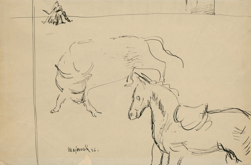 Cyprián Majerník reprodukcija Horse and Bull (1936), VISOS REPRODUKCIJOS , paveikslai, reprodukcijos internetu