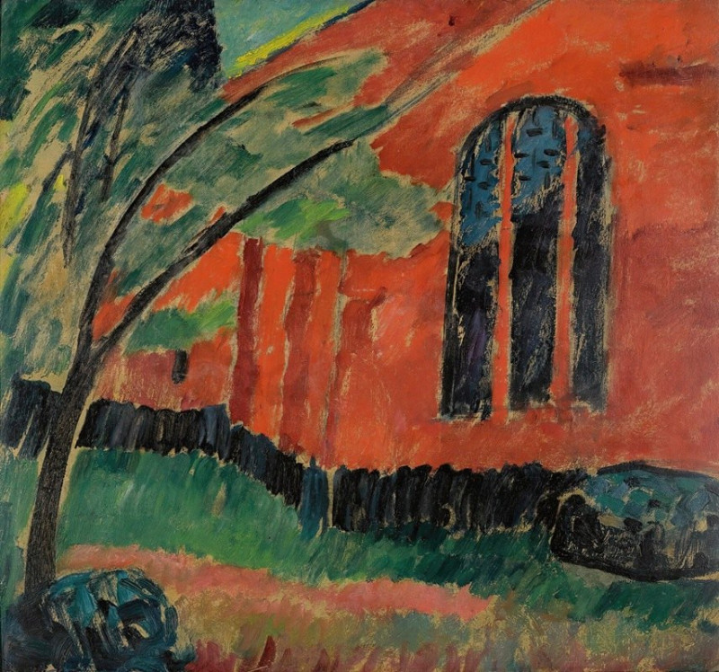 Kirche Im Prerow (Church In Prerow) (circa 1911) reproduction of painting by Alexej von Jawlensky. ALL GICLEE PRINTS