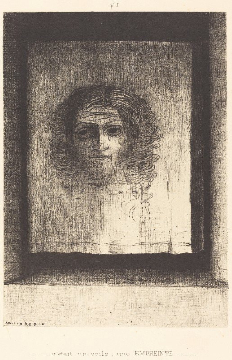 Odilon Redon reprodukcija C’etait un voile, un empriente (It was a veil, an imprint) (1891), VISOS REPRODUKCIJOS , paveikslai...