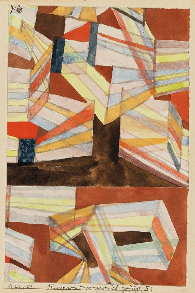 Transparent-perspectivisch gefügt (II.) (1921) reproduction of painting by Paul Klee. ALL GICLEE PRINTS