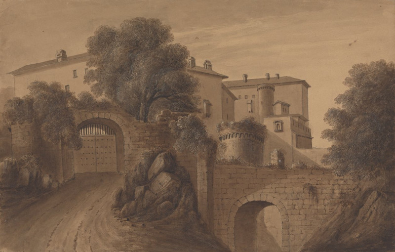 Castello Malespina Appennines (1819) reproduction of painting by Isaac Weld. ALL GICLEE PRINTS