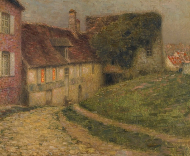 Vieilles Maisons (1903) reproduction of painting by Henri Le Sidaner. ALL GICLEE PRINTS