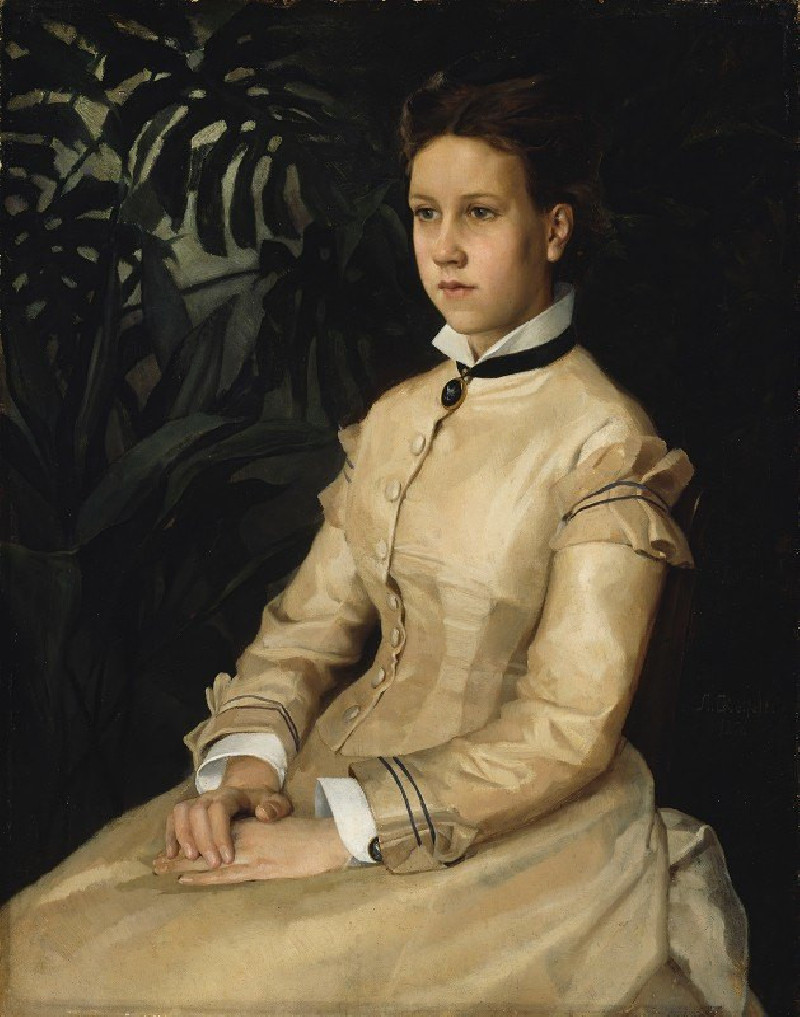 Portrait Of The Artist’s Sister Ellen Edelfelt (1876) reproduction of painting by Albert Edelfelt. ALL GICLEE PRINTS