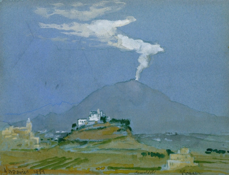 Landscape (Camaldoli) (1911) reproduction of painting by Arthur Bowen Davies. ALL GICLEE PRINTS