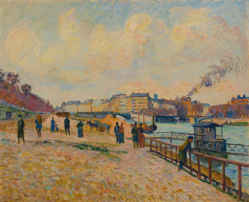 Quai Saint-Bernard, Paris (1888) reproduction of painting by Armand Guillaumin. ALL GICLEE PRINTS