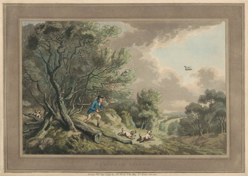 Woodcock Shooting (1793) reproduction of painting by Samuel Howitt. ALL GICLEE PRINTS