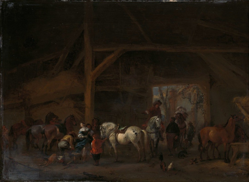 A Stable (c. 1665 - 1668) reproduction of painting by Philips Wouwerman. ALL GICLEE PRINTS