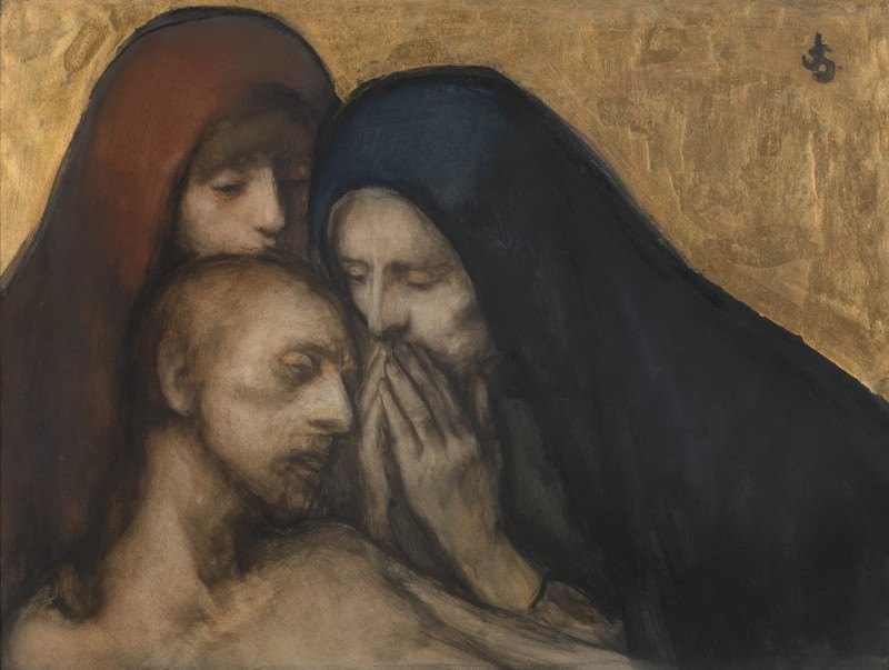 Lamentation of Christ (1901) reproduction of painting by Jakob Smits. ALL GICLEE PRINTS