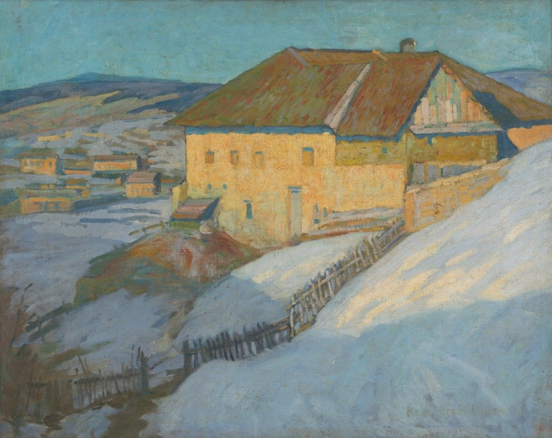 Winter country (1907–1912) reproduction of painting by Elemír Halász-Hradil. ALL GICLEE PRINTS