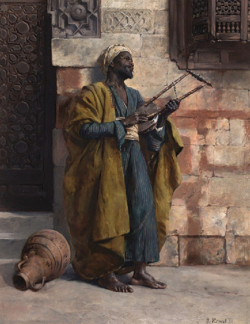 The Musician (1884) reproduction of painting by Rudolf Ernst. ALL GICLEE PRINTS