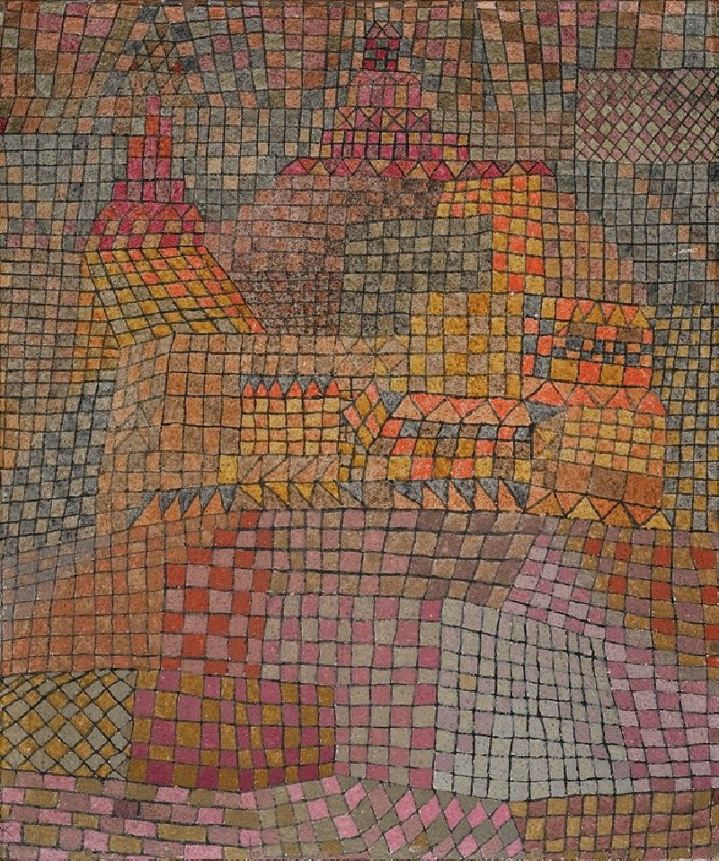 Stadtburg Kr. (Town Castle Kr.) (1932) reproduction of painting by Paul Klee. ALL GICLEE PRINTS