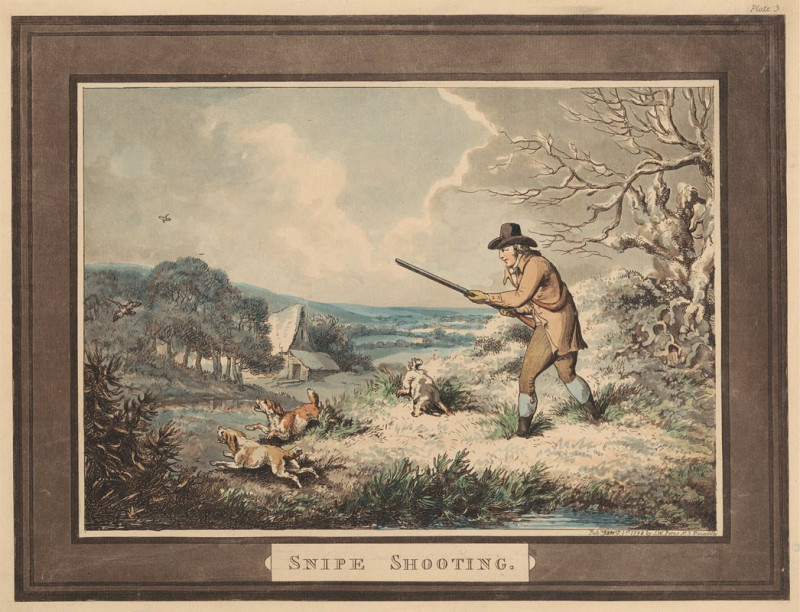 Samuel Howitt reprodukcija Snipe Shooting (1796), VISOS REPRODUKCIJOS , paveikslai, reprodukcijos internetu