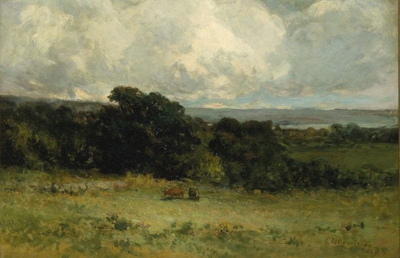 Edward Mitchell Bannister reprodukcija Pleasant Pastures (1887), VISOS REPRODUKCIJOS , paveikslai, reprodukcijos internetu