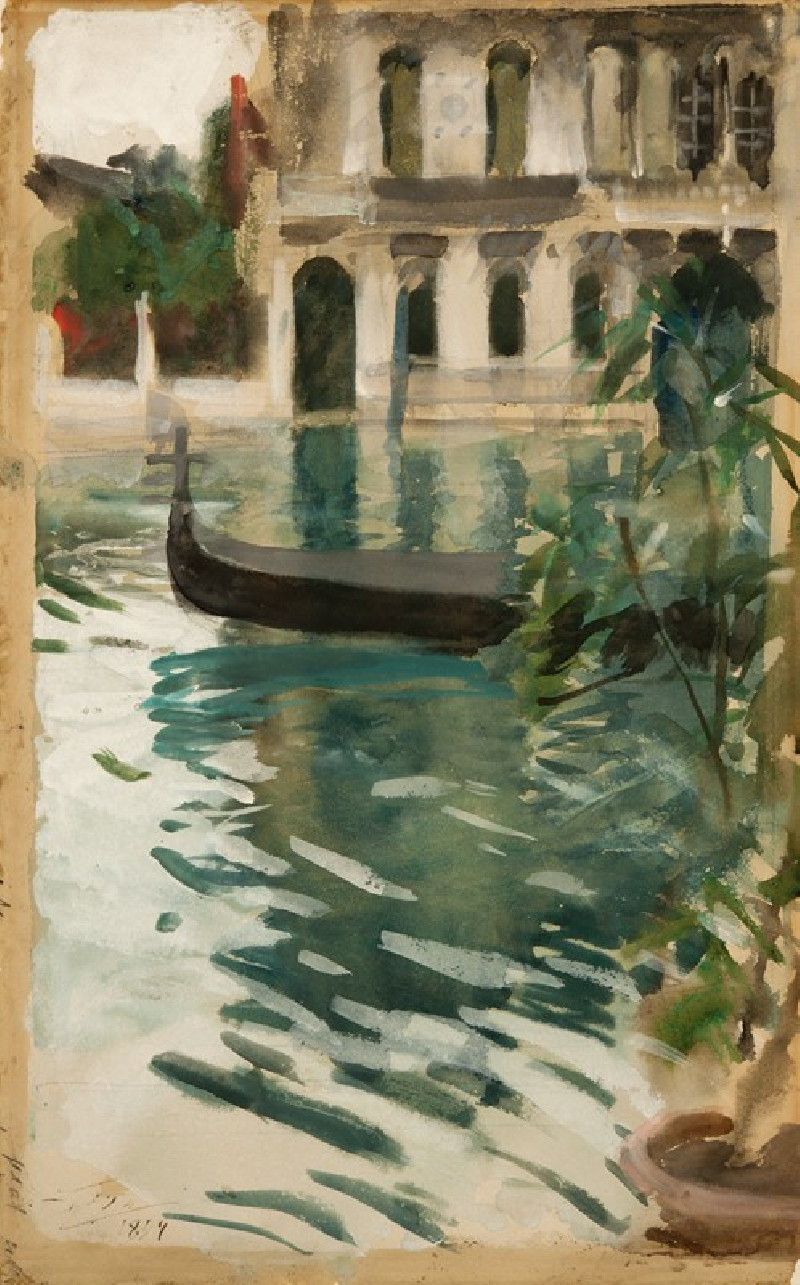 Gondola, Venice (1894) reproduction of painting by Anders Zorn. ALL GICLEE PRINTS