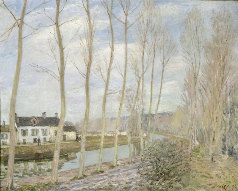 The Loing’s Canal (1892) reproduction of painting by Alfred Sisley. ALL GICLEE PRINTS