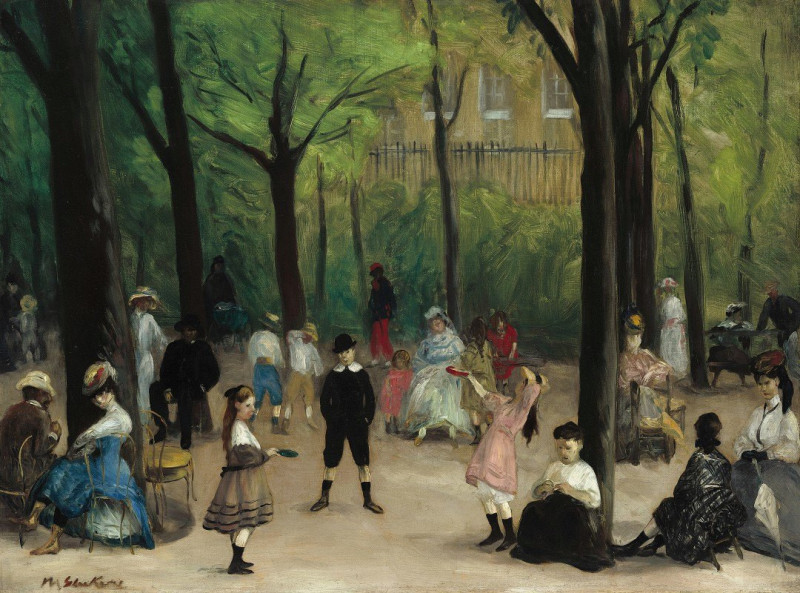 Luxembourg Gardens (1906) reproduction of painting by William James Glackens. ALL GICLEE PRINTS