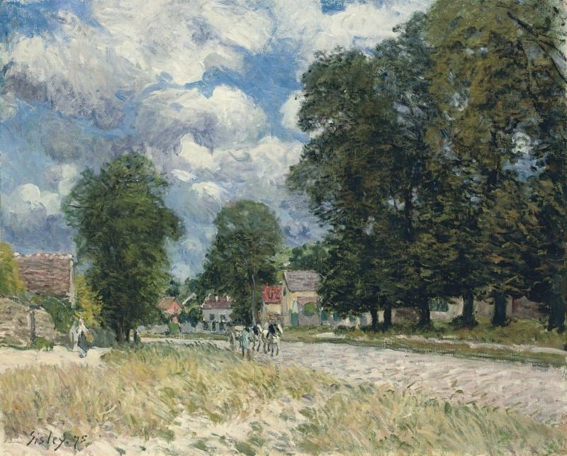 La route de Marly-le-Roi (1875) reproduction of painting by Alfred Sisley. ALL GICLEE PRINTS