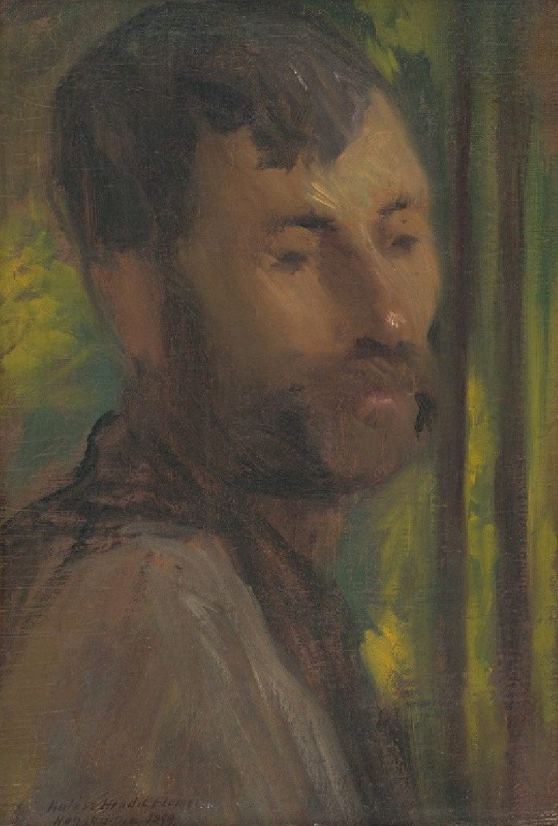 Worker’s Head (1899) reproduction of painting by Elemír Halász-Hradil. ALL GICLEE PRINTS