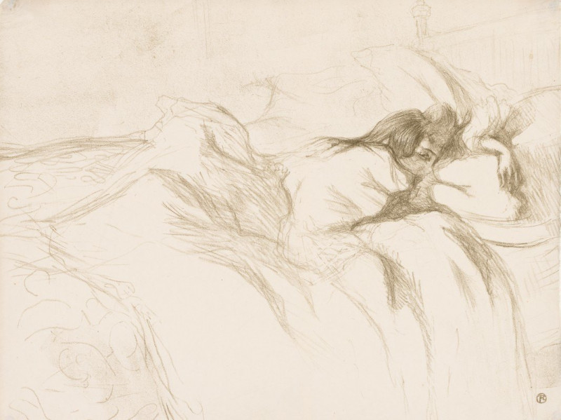 Elles: Woman Sleeping (1896) reproduction of painting by Henri de Toulouse-Lautrec. ALL GICLEE PRINTS