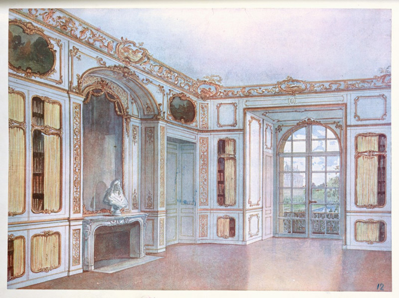 Bibliothéque du roi a Versailles…. (1907) reproduction of painting by Georges Rémon. ALL GICLEE PRINTS