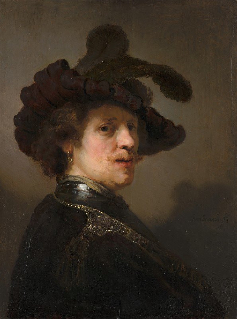 Rembrandt van Rijn reprodukcija ‘Tronie’ of a Man with a Feathered Beret (c. 1635 - 1640), VISOS REPRODUKCIJOS , paveikslai, ...