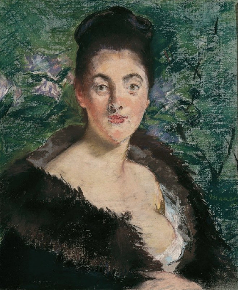 Lady in fur (1880) reproduction of painting by Edouard Manet. ALL GICLEE PRINTS