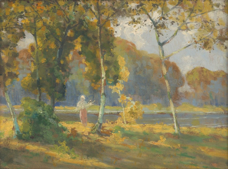 Ľudovít Čordák reprodukcija Summer landscape with birches (1915), VISOS REPRODUKCIJOS , paveikslai, reprodukcijos internetu