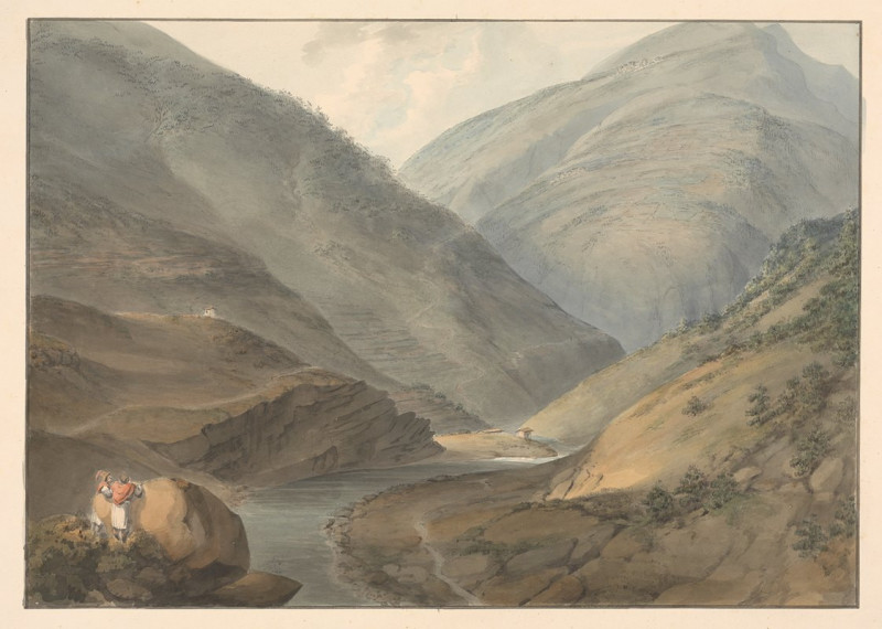 Mountainous Landscape with River reproduction of painting by Samuel Davis. ALL GICLEE PRINTS