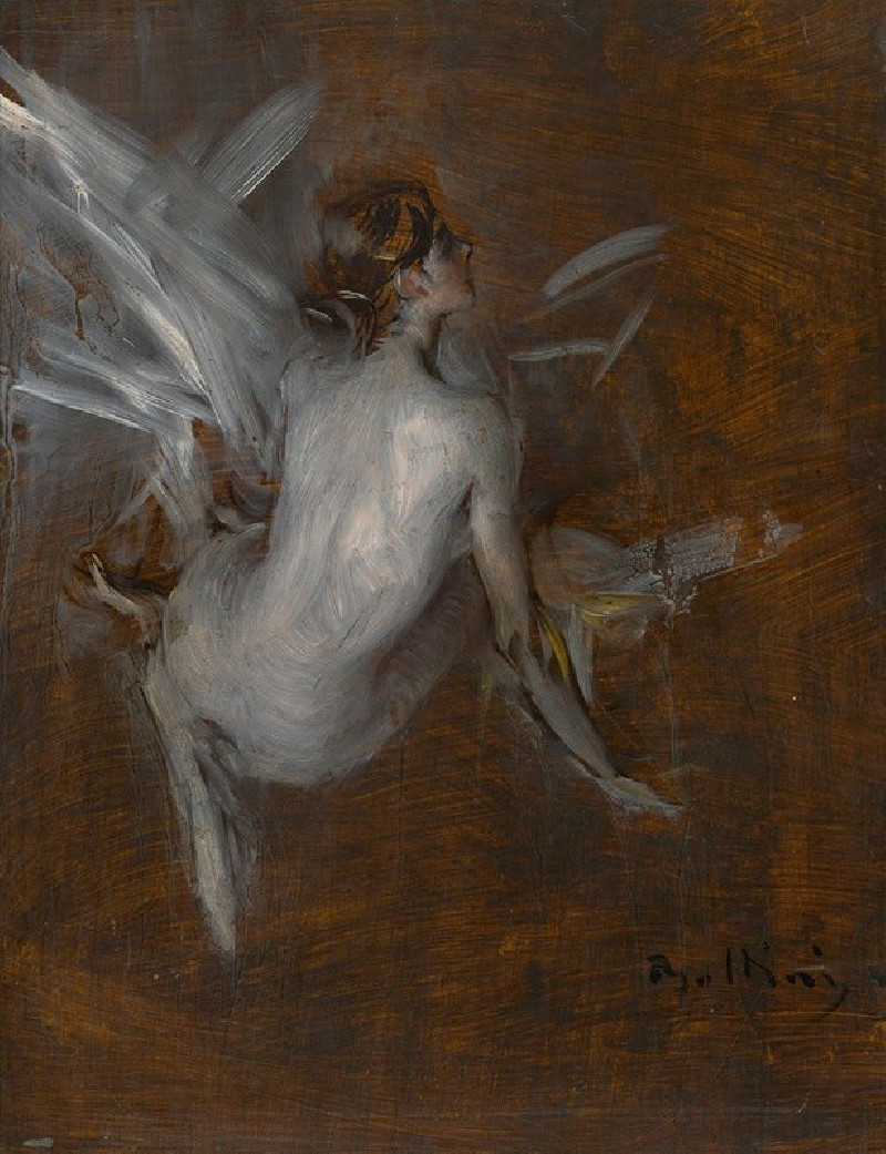 Nude Model reproduction of painting by Giovanni Boldini. Nude