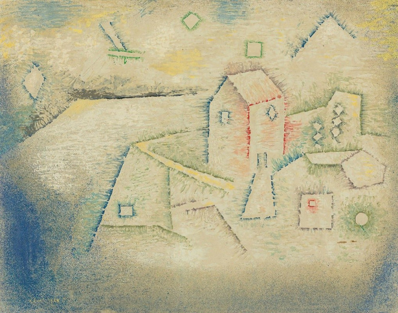 Paul Klee reprodukcija Landhaus In Norden (Country House In The North) (1925), VISOS REPRODUKCIJOS , paveikslai, reprodukcijo...