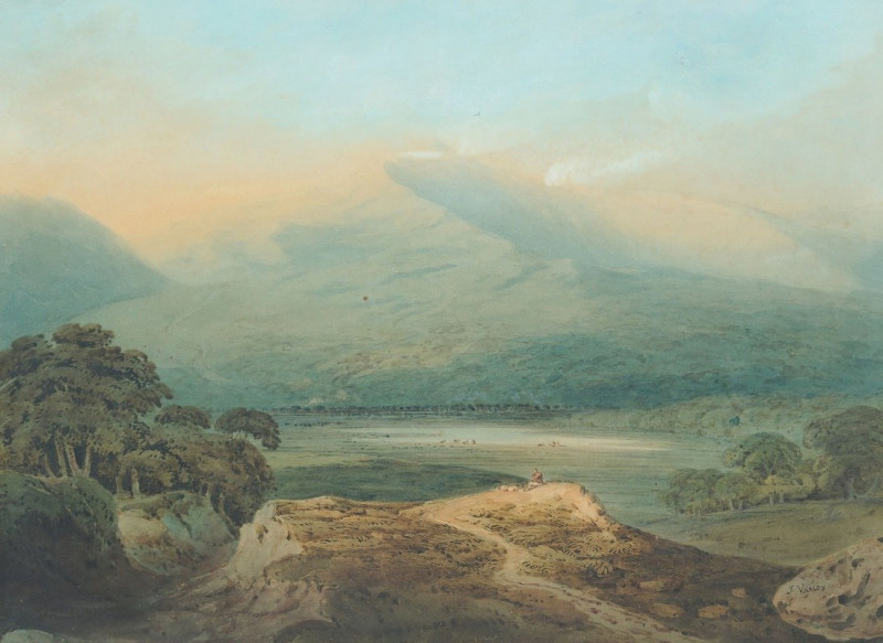 John Varley reprodukcija From Capel Curig Looking Toward Gwynant (1801), VISOS REPRODUKCIJOS , paveikslai, reprodukcijos inte...