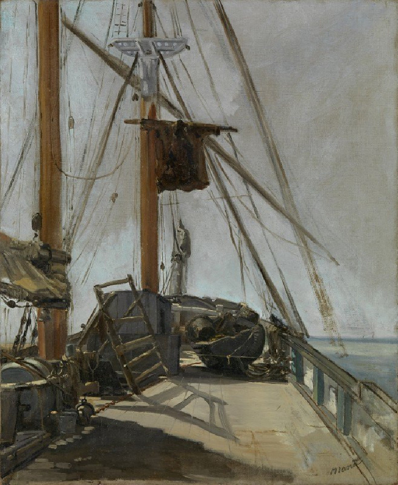 The ship’s deck reproduction of painting by Edouard Manet. ALL GICLEE PRINTS