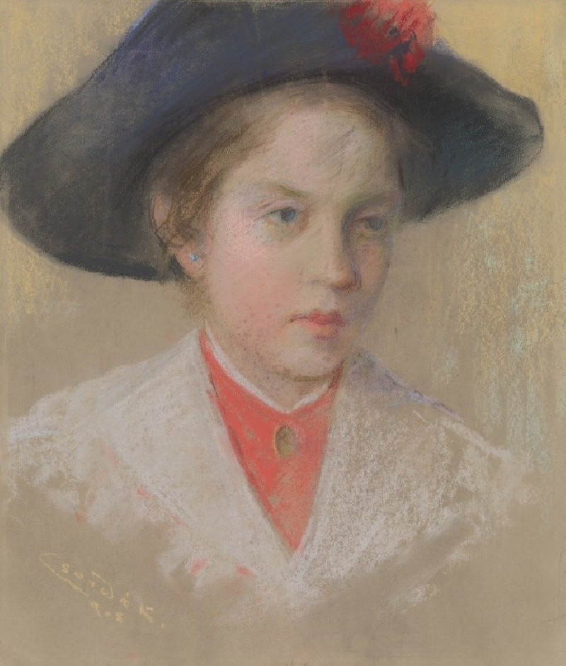 Portrait of Artist’s Daughter Palma (1905) reproduction of painting by Ľudovít Čordák. ALL GICLEE PRINTS