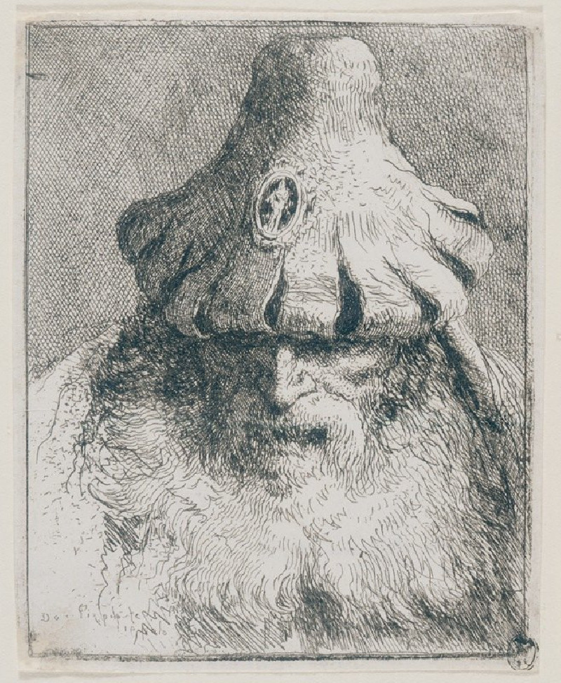 Old Man with Conical Hat (circa 1757) reproduction of painting by Giovanni Domenico Tiepolo. ALL GICLEE PRINTS