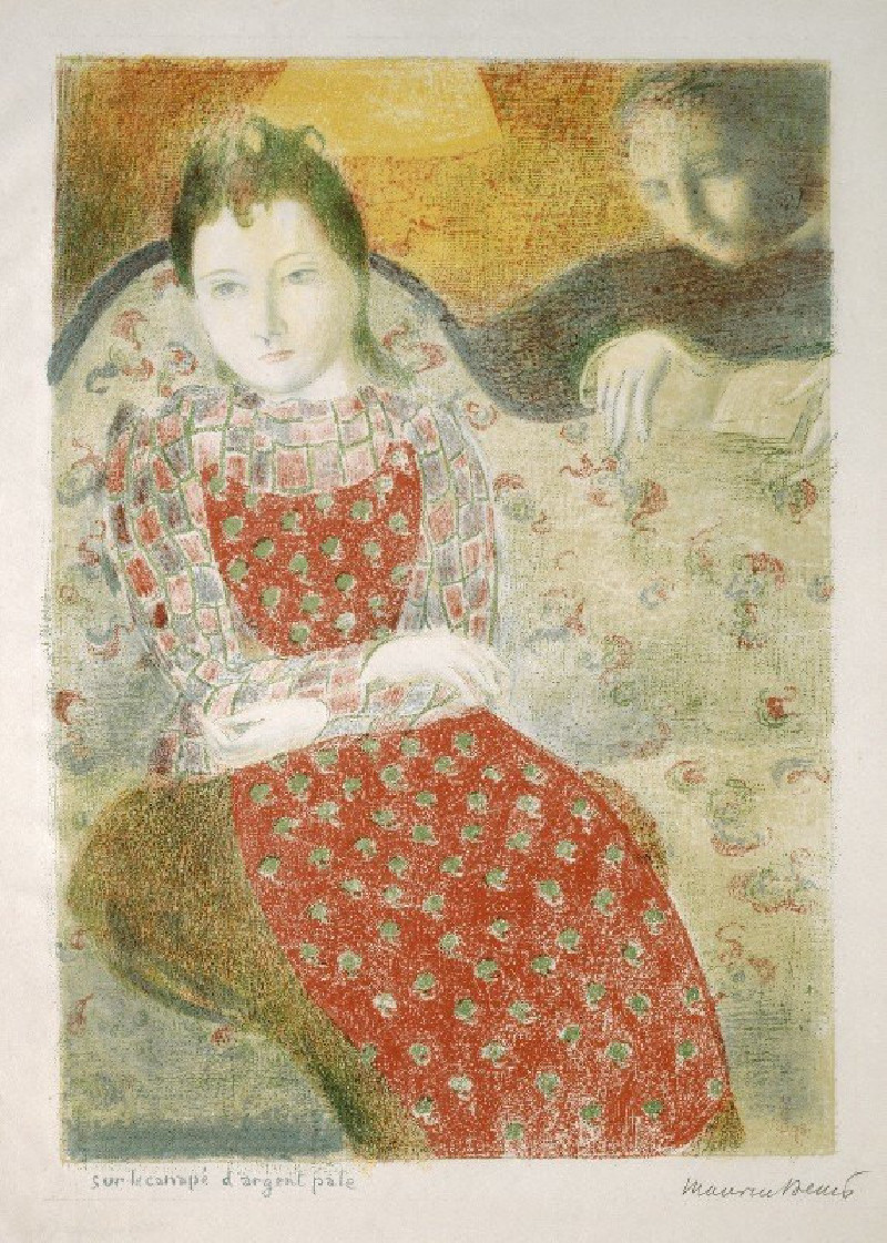 On The Pale Silver Sofa (1899) reproduction of painting by Maurice Denis. ALL GICLEE PRINTS