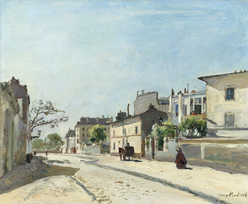 Rue Nôtre-Dame, Paris (1866) reproduction of painting by Johan Barthold Jongkind. ALL GICLEE PRINTS