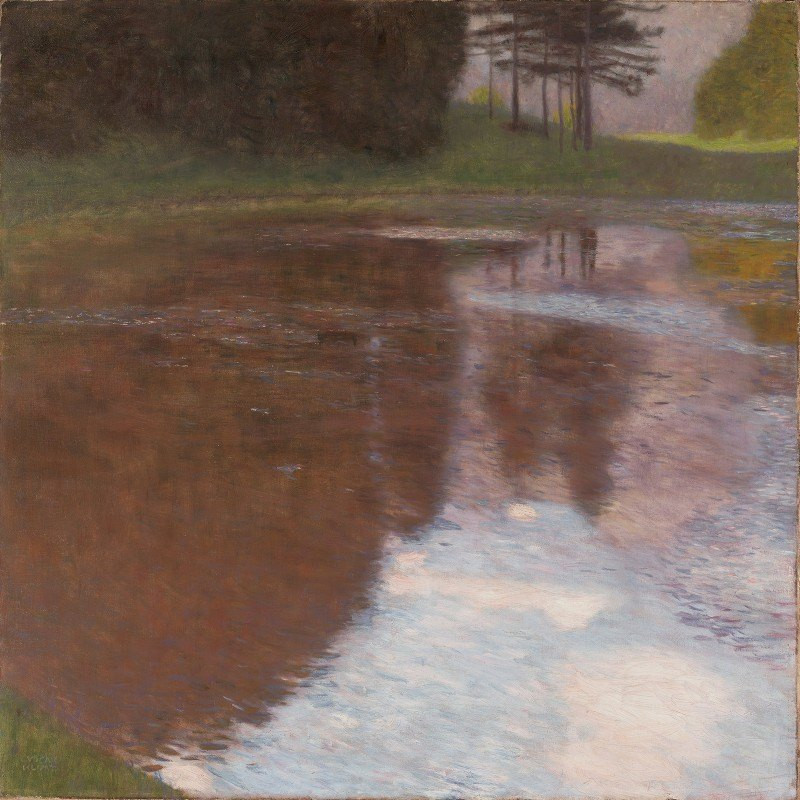 Gustav Klimt reprodukcija Tranquil Pond (Egelsee near Golling, Salzburg) (1899), VISOS REPRODUKCIJOS , paveikslai, reprodukci...