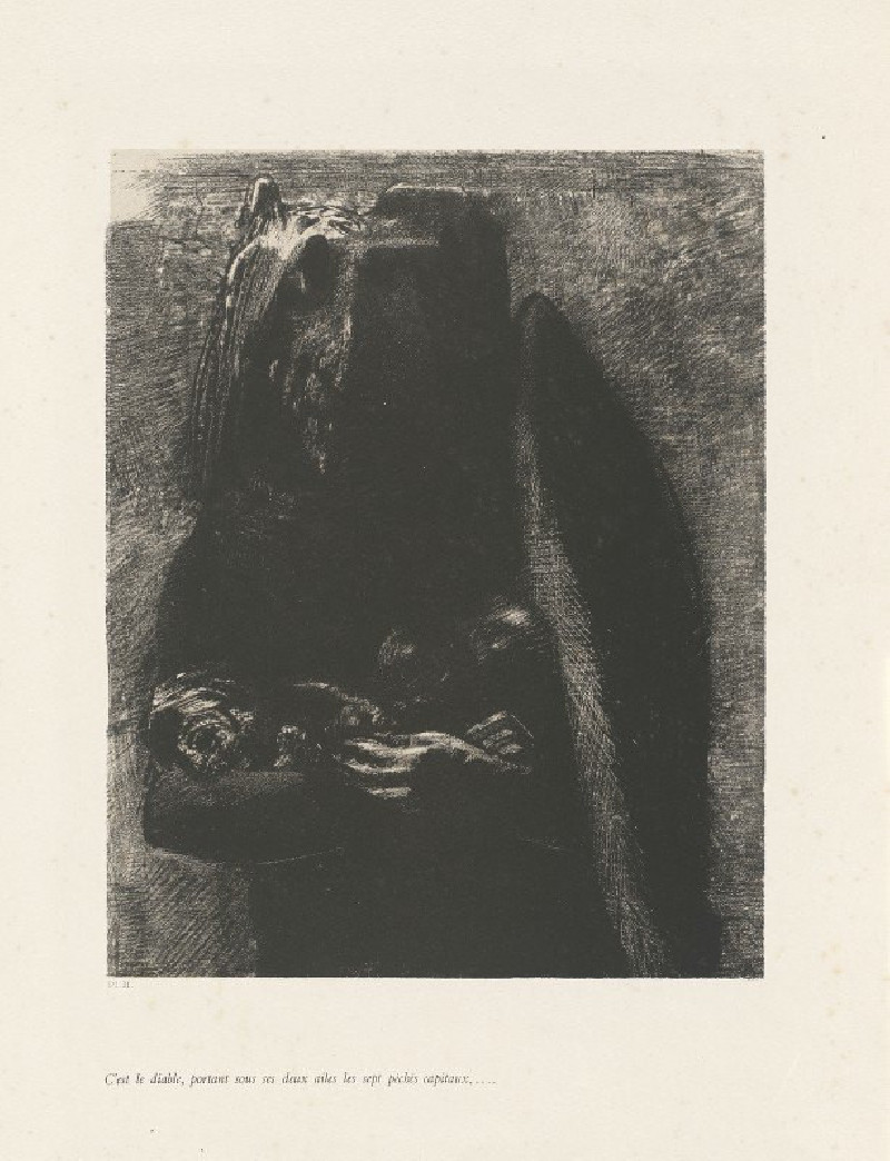 Odilon Redon reprodukcija C’est le Diable (1888), VISOS REPRODUKCIJOS , paveikslai, reprodukcijos internetu