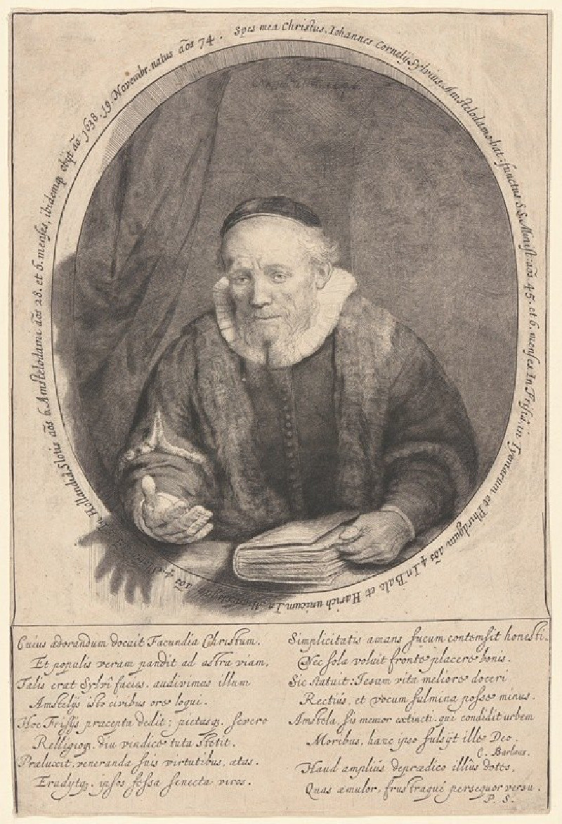 Jan Cornelis Sylvius, Preacher (1646) reproduction of painting by Rembrandt van Rijn. ALL GICLEE PRINTS