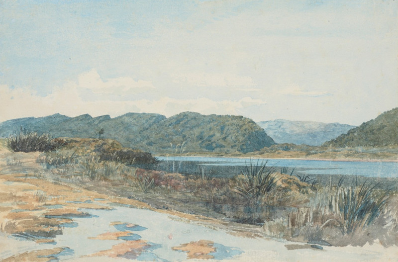 Lagoon at Greymouth (1862) reproduction of painting by Honorable James Richmond. ALL GICLEE PRINTS