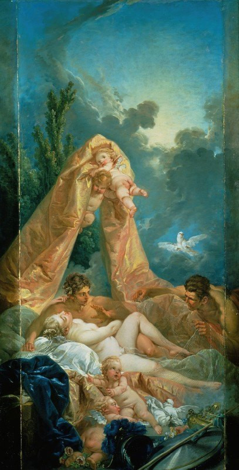 Mars and Venus surprised by Vulcan (c. 1754) reproduction of painting by Francois Boucher. ALL GICLEE PRINTS