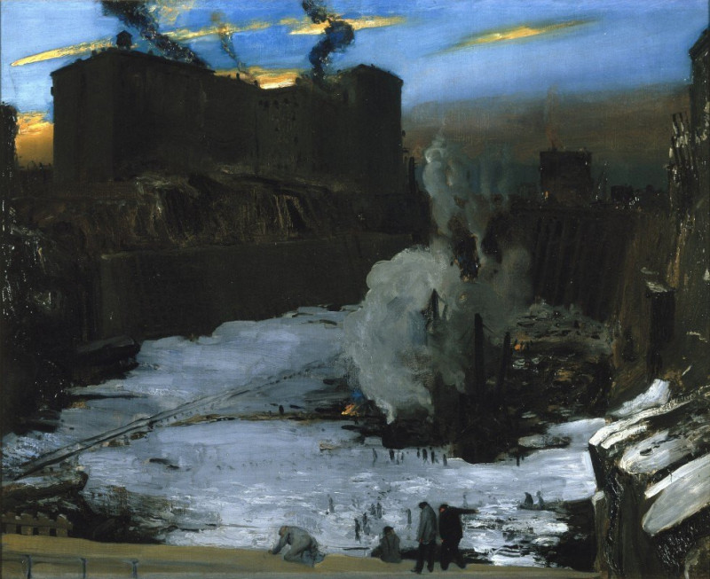 Pennsylvania Station Excavation reproduction of painting by George Wesley Bellows. ALL GICLEE PRINTS