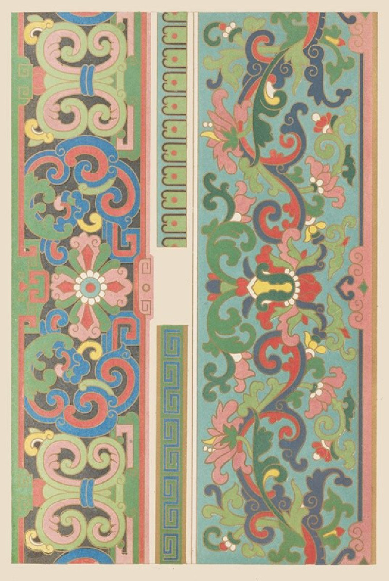 Examples of Chinese ornament, Pl.06 (1867) reproduction of painting by Owen Jones. ALL GICLEE PRINTS