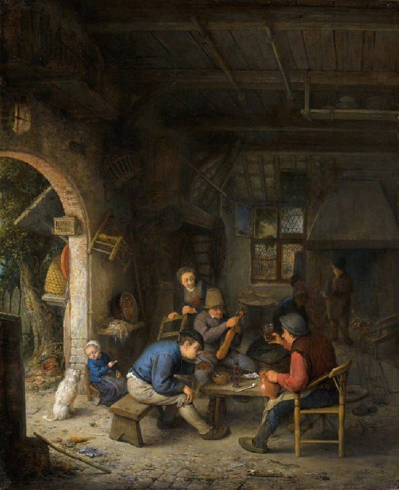 Peasants at an Inn (1662) reproduction of painting by Adriaen van Ostade. ALL GICLEE PRINTS