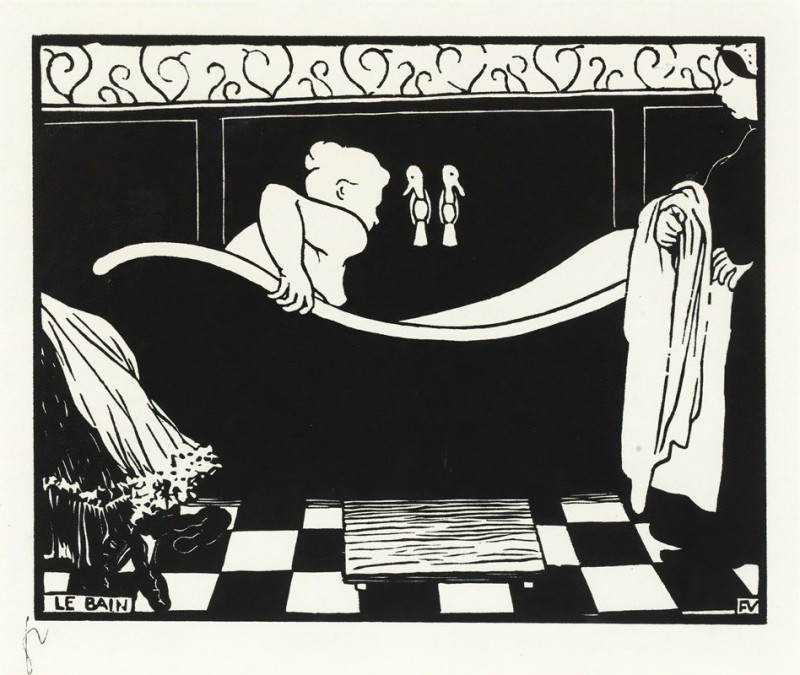 The Bath reproduction of painting by Félix Vallotton. ALL GICLEE PRINTS