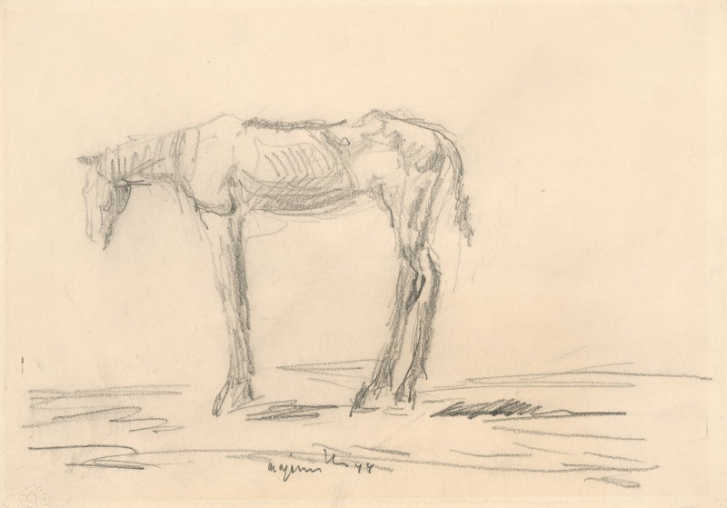 Emaciated Horse (1944) reproduction of painting by Cyprián Majerník. ALL GICLEE PRINTS